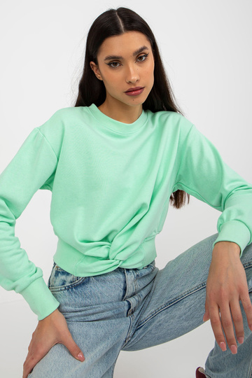 Mėtas trumpas megztinis su...