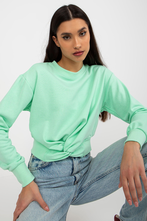 Mėtas trumpas megztinis su gobtuvu su... Mėtas trumpas megztinis su gobtuvu su...