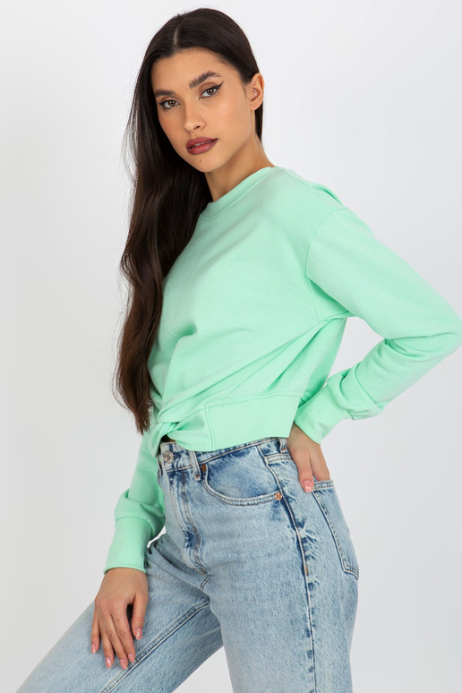 Mėtas trumpas megztinis su gobtuvu su... Mėtas trumpas megztinis su gobtuvu su...