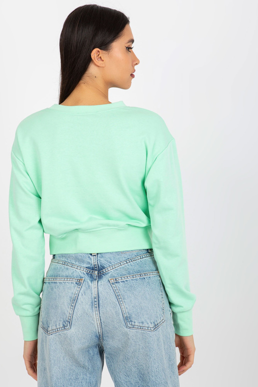 Mėtas trumpas megztinis su gobtuvu su... Mėtas trumpas megztinis su gobtuvu su...