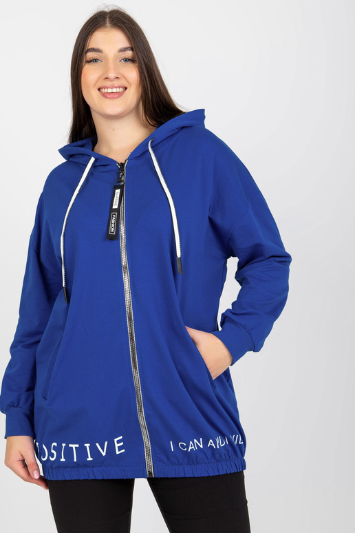 Tamsiai mėlynas Plua dydžio megztinis...