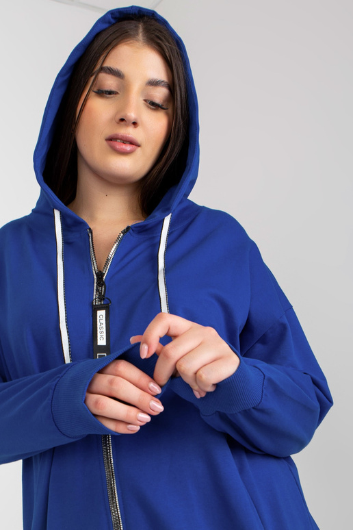 Tamsiai mėlynas Plua dydžio megztinis...