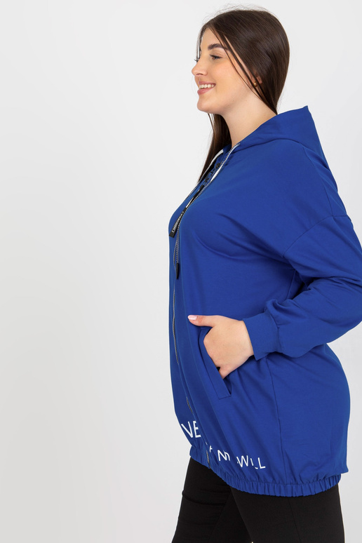 Tamsiai mėlynas Plua dydžio megztinis...