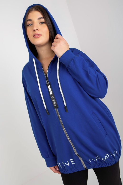 Tamsiai mėlynas Plua dydžio megztinis...