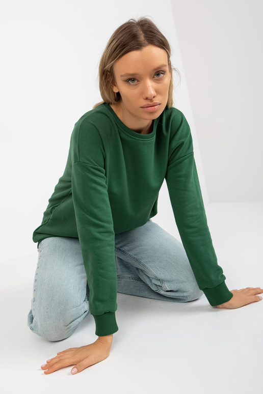 Tamsiai žalias ilgas megztinis su...