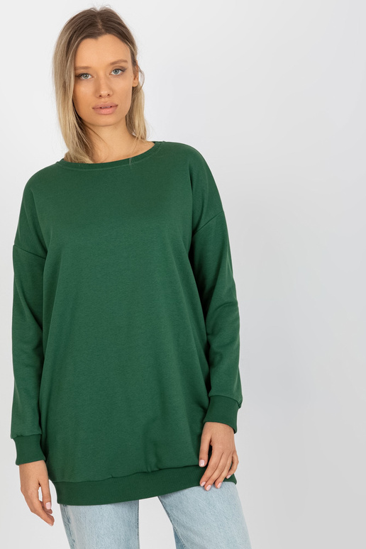 Tamsiai žalias ilgas megztinis su...