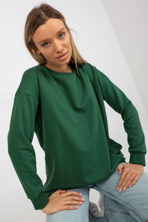 Tamsiai žalias ilgas megztinis su...