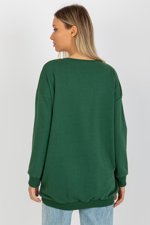 Tamsiai žalias ilgas megztinis su...