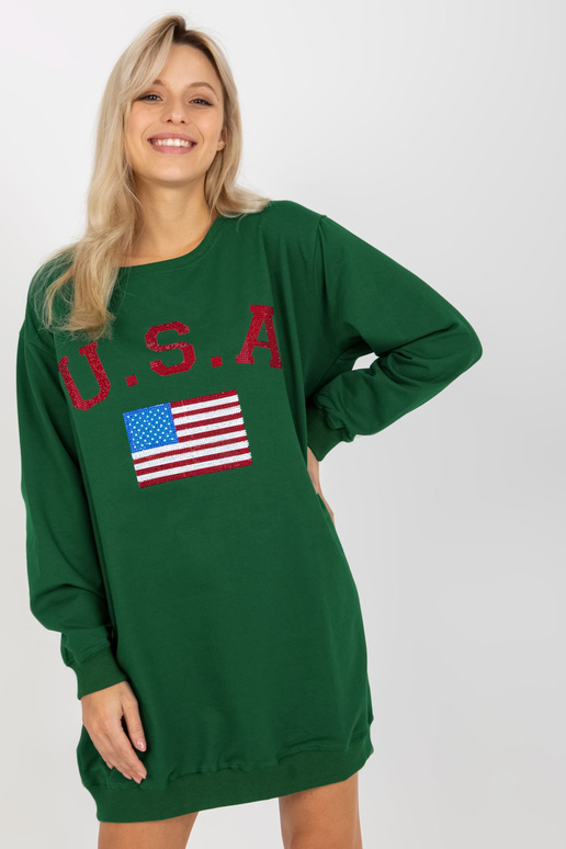 Bluza VI-BL-3192.23P TAMSIAI ŽALIA Bluza VI-BL-3192.23P TAMSIAI ŽALIA