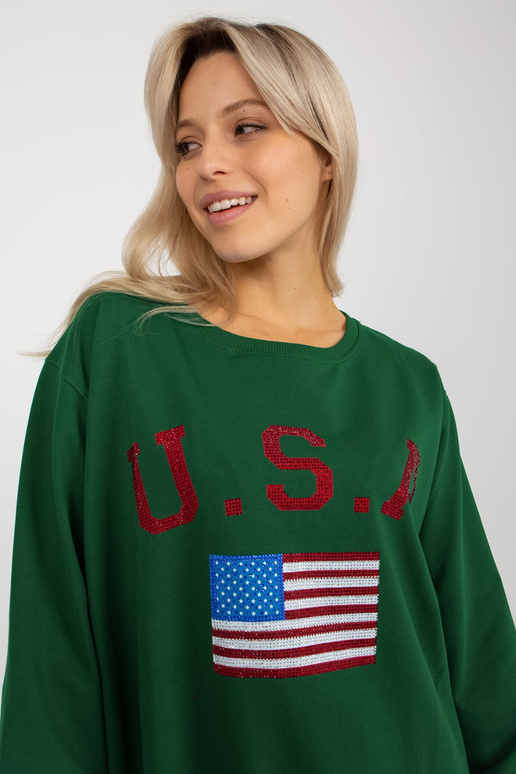 Bluza VI-BL-3192.23P TAMSIAI ŽALIA Bluza VI-BL-3192.23P TAMSIAI ŽALIA