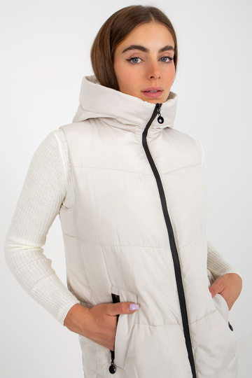 Ilga kreminė liemenė su...