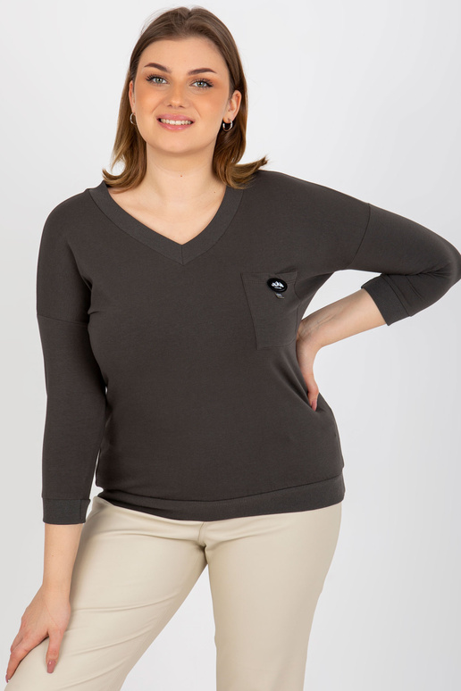 Khaki Plain plius dydžio V formos... Khaki Plain plius dydžio V formos...