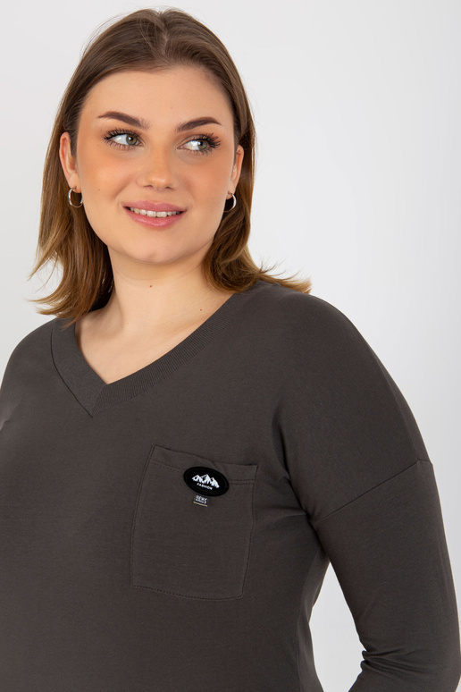 Khaki Plain plius dydžio V formos... Khaki Plain plius dydžio V formos...