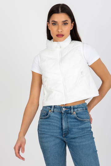 Ecru trumpa pūkinė liemenė... 2