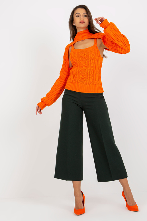 Orangefarbenes Set su Dust Pullover...