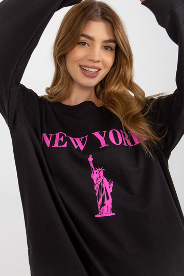 Bluza VI-BL-3212.15X JUODAS/ROŽINĖS 2