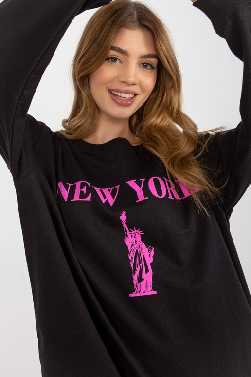 Bluza VI-BL-3212.15X JUODAS/ROŽINĖS