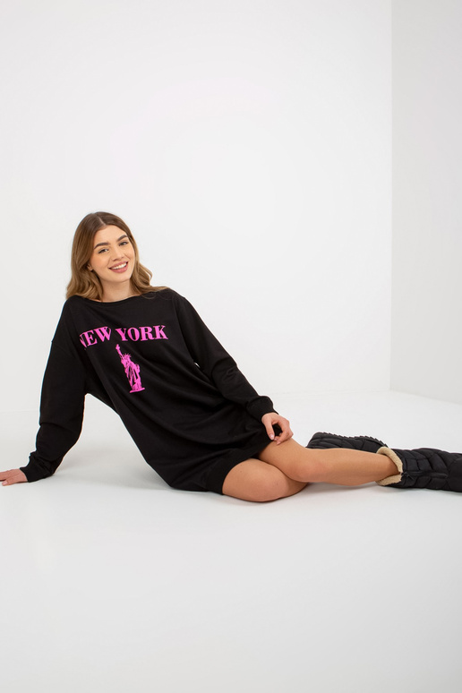 Bluza VI-BL-3212.15X JUODAS/ROŽINĖS