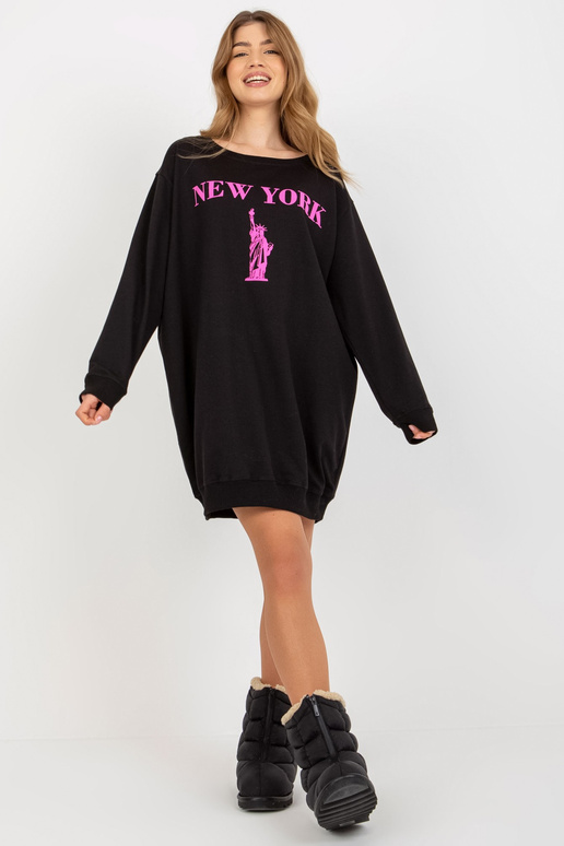 Bluza VI-BL-3212.15X JUODAS/ROŽINĖS