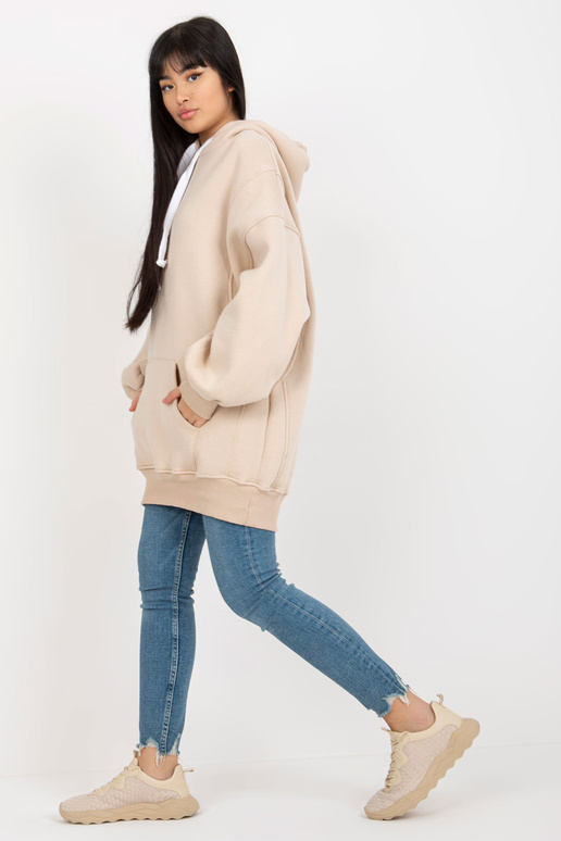 Smėlio spalvos megztinis ilgas,...