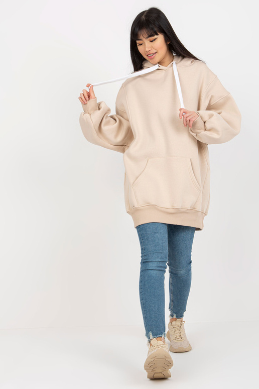 Smėlio spalvos megztinis ilgas,...