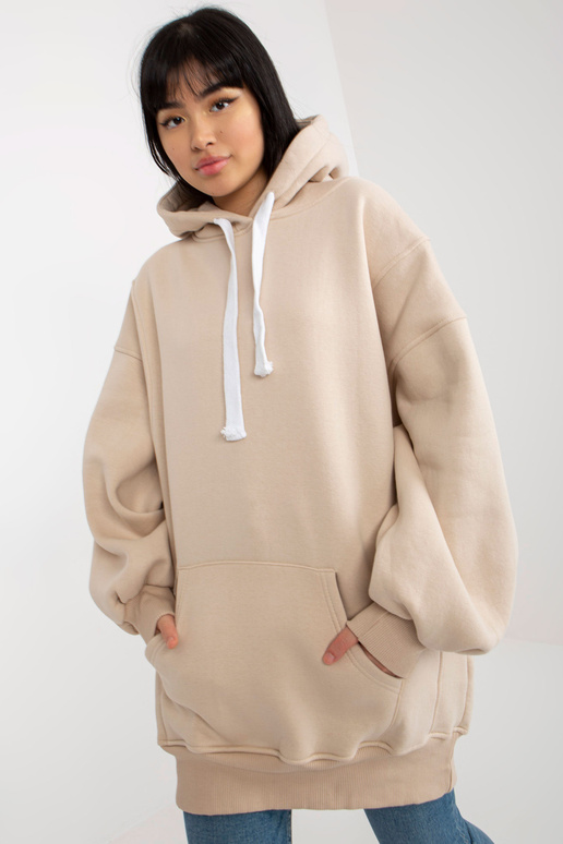 Smėlio spalvos megztinis ilgas,...