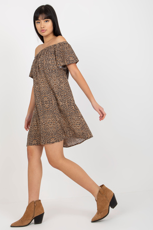 Sukienka-D73771R30145J-brązowy Sukienka-D73771R30145J-brązowy