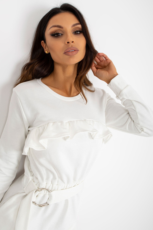 Ecru mini megztinio suknelė su...