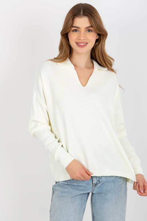 Ecru moteriškas oversize megztinis su...