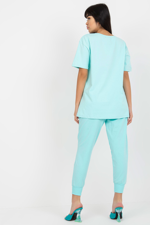 Mėtų laisvi marškinėliai su užrašu Mėtų laisvi marškinėliai su užrašu