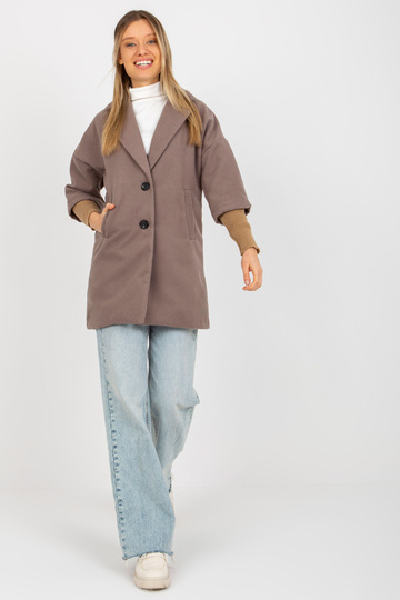Rudas moteriškas paltas su...