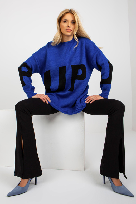 Cobalt ilgas oversize megztinis su...