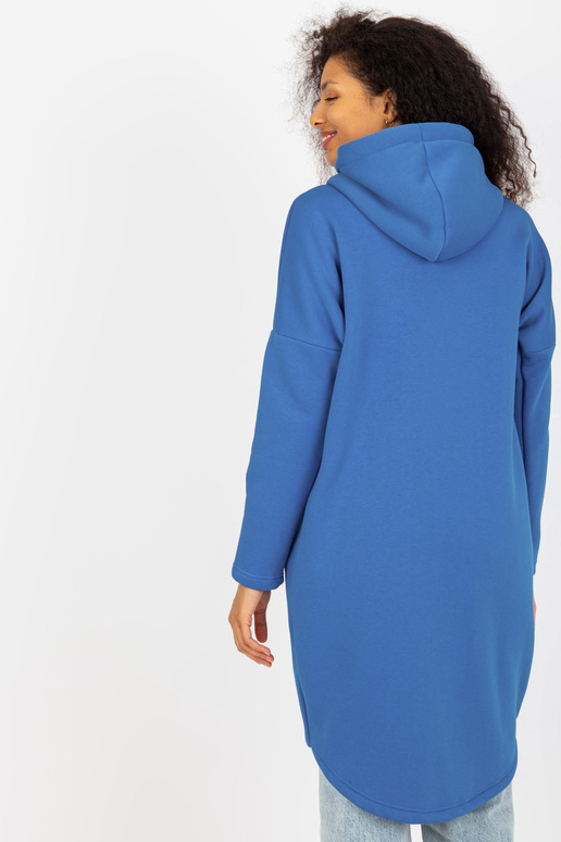 Tamsiai mėlynas Basic ilgas megztinis...