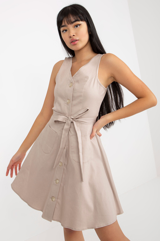 Suknelė-LK-SK-508253.44P-smėlio spalvos