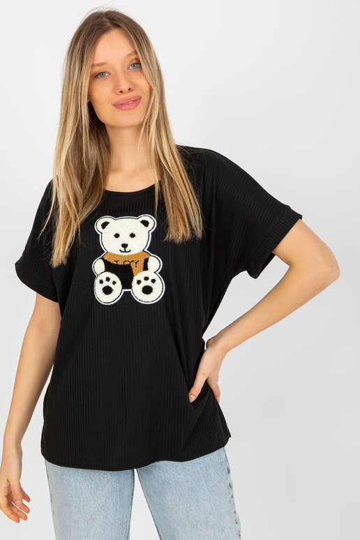 Juoda moteriška oversize palaidinė su... Juoda moteriška oversize palaidinė su...