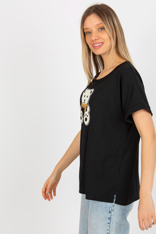 Juoda moteriška oversize palaidinė su... Juoda moteriška oversize palaidinė su...