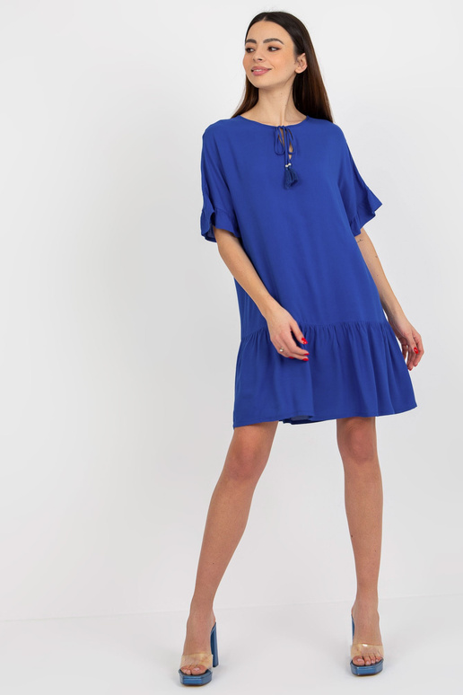 Cobalt Ruffle suknelė trumpomis...