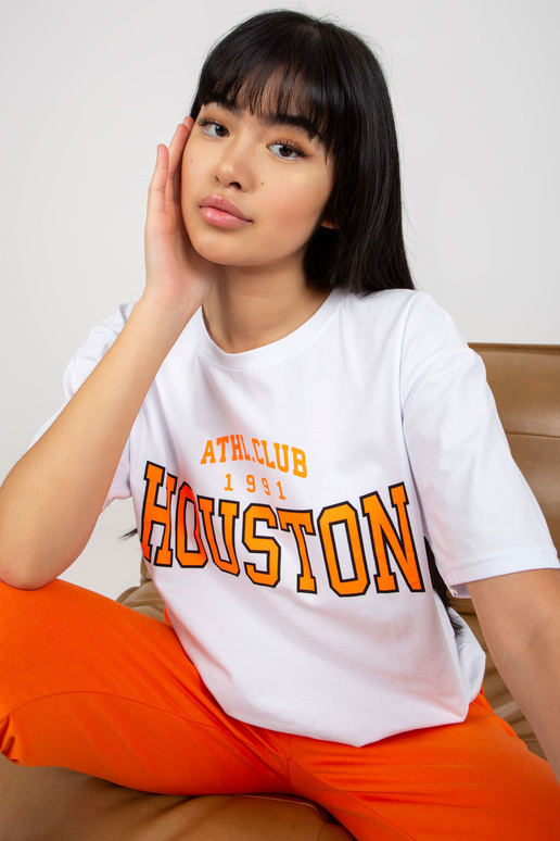 Balti laisvai marginti marškinėliai Balti laisvai marginti marškinėliai