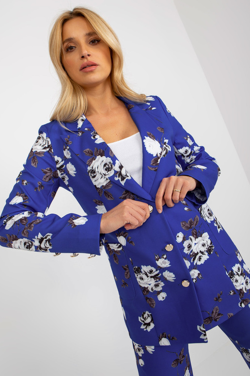 Elegantiškas kobalto švarkas iš gėlių...