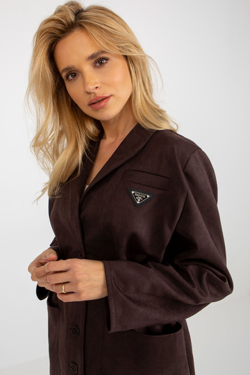 Tamsiai rudas švarkas su... 2