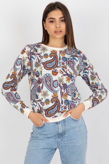 Ecru-mėlyno rašto megztinis...