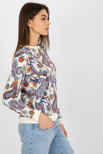 Ecru-mėlyno rašto megztinis... 2