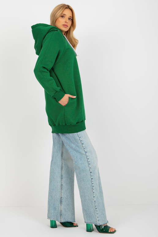 Tamsiai žalias ilgas megztinis su... Tamsiai žalias ilgas megztinis su...