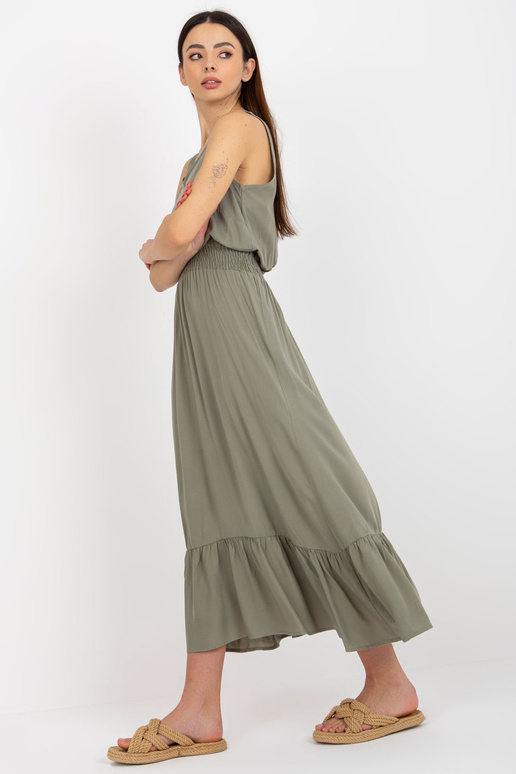 Khaki spalvos maxi suknelė su... Khaki spalvos maxi suknelė su...