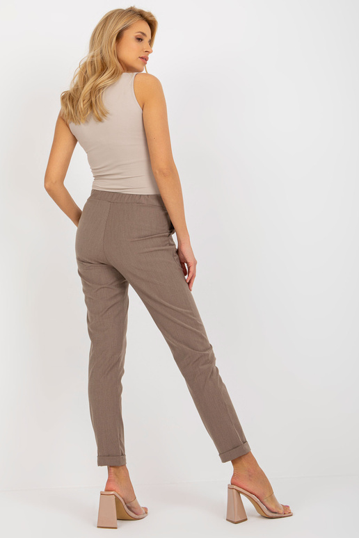 Rudos audinio cigarečių kelnės su...