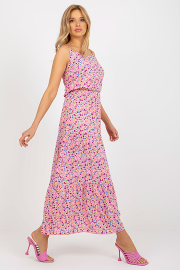 Rožinė maksi gėlėta suknelė...