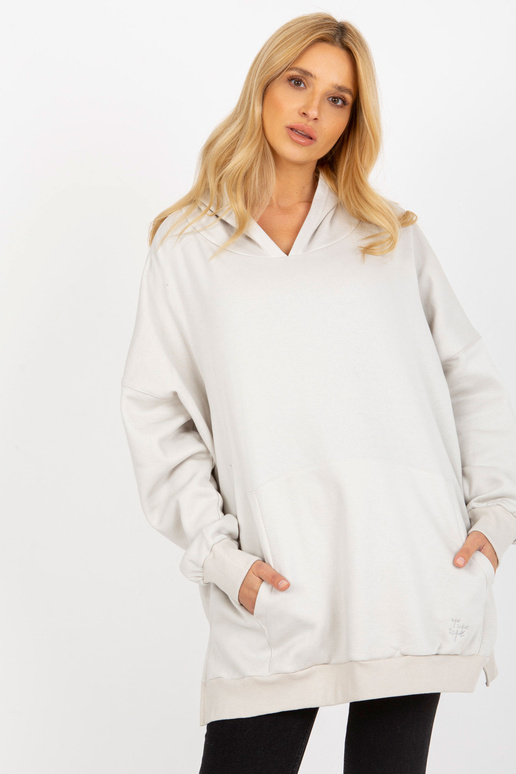 Šviesiai pilkas oversized kengūros...