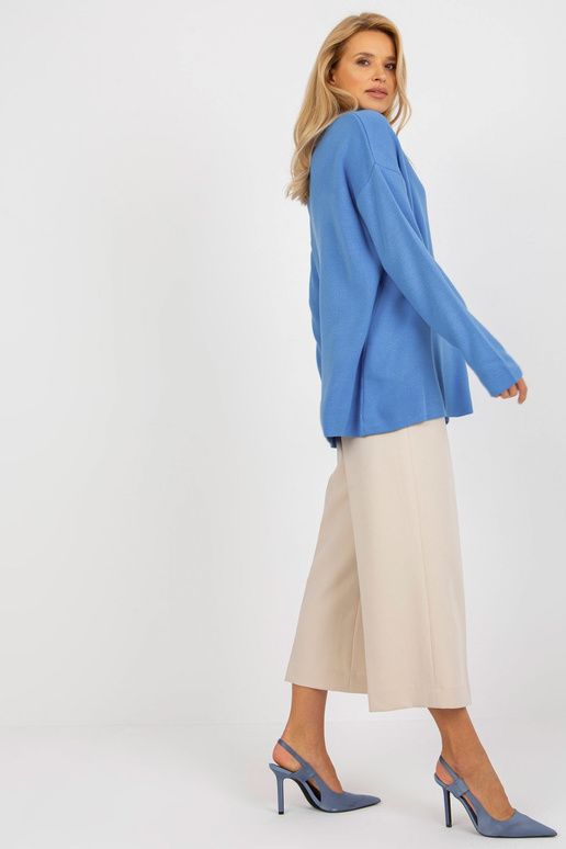 Mėlynas moteriškas oversize megztinis...