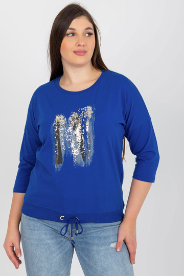 Tamsiai mėlyna plius dydžio...