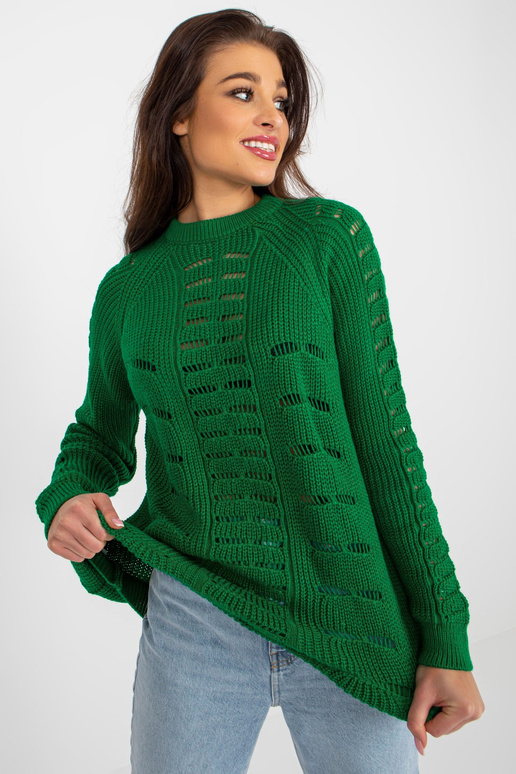 Žalias ilgas oversized megztinis...